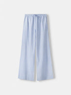 Damen Weite Sommerhose mit komfortablem Gummibund und Streifenmuster R&B