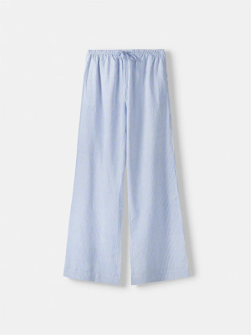 Damen Weite Sommerhose mit komfortablem Gummibund und Streifenmuster R&B