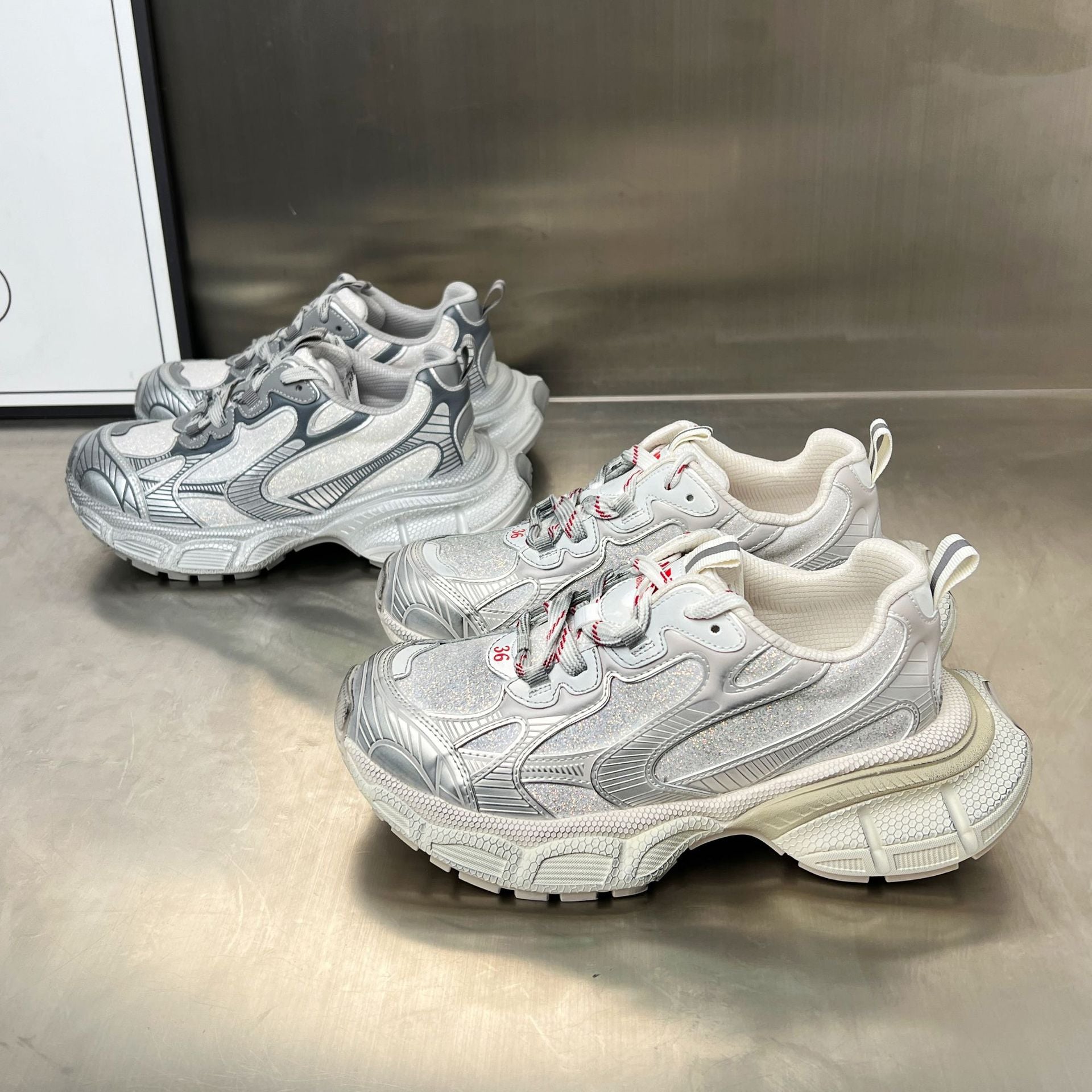 Damen Sportliche Multifunktions-Sneaker mit atmungsaktiver Mesh-Oberfläche und rutschfester Sohle R&B