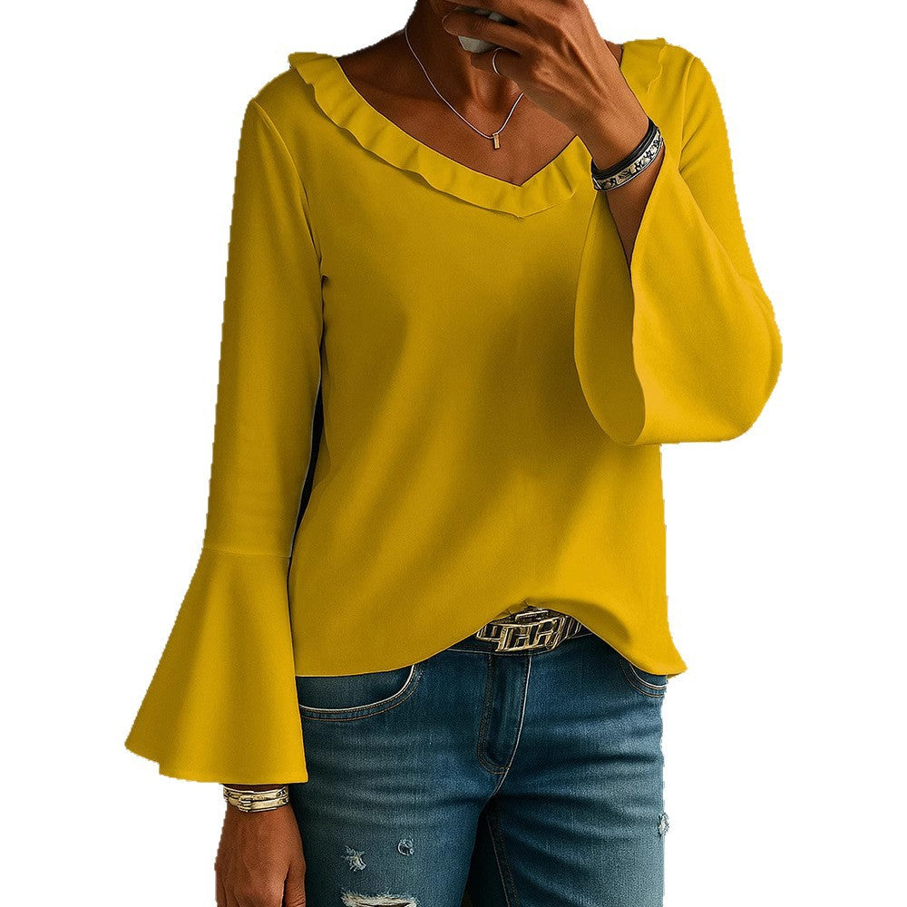 Damen Bluse mit Rüschendetails R&B