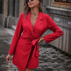 Damen eleganter Wickelkleid