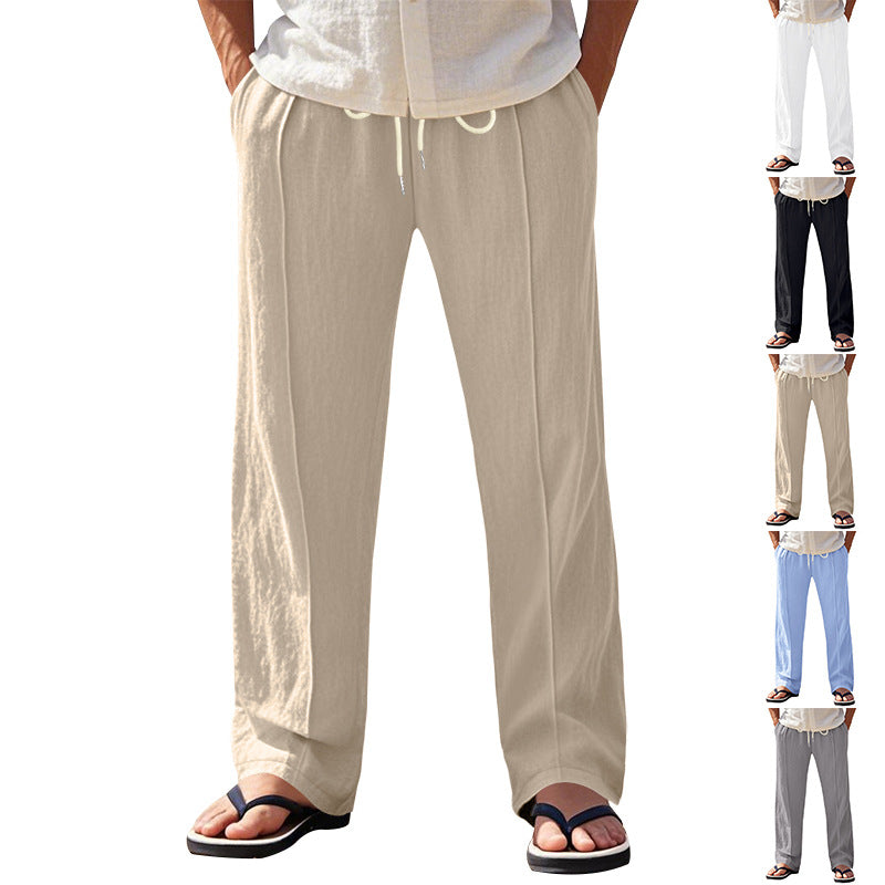 Herren lässige Strandhose mit verstellbarem Kordelzug und atmungsaktivem Material R&B