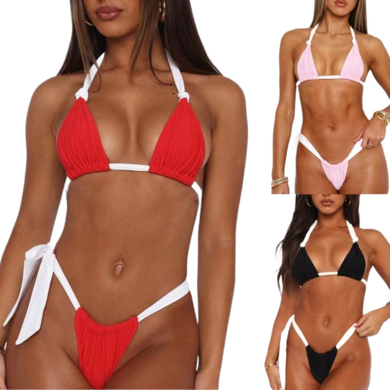 Damen Triangel-Bikini mit feinen Rüschendetails R&B
