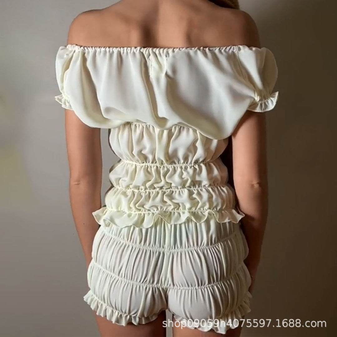 Damen Off-Shoulder Sommeroverall R&B