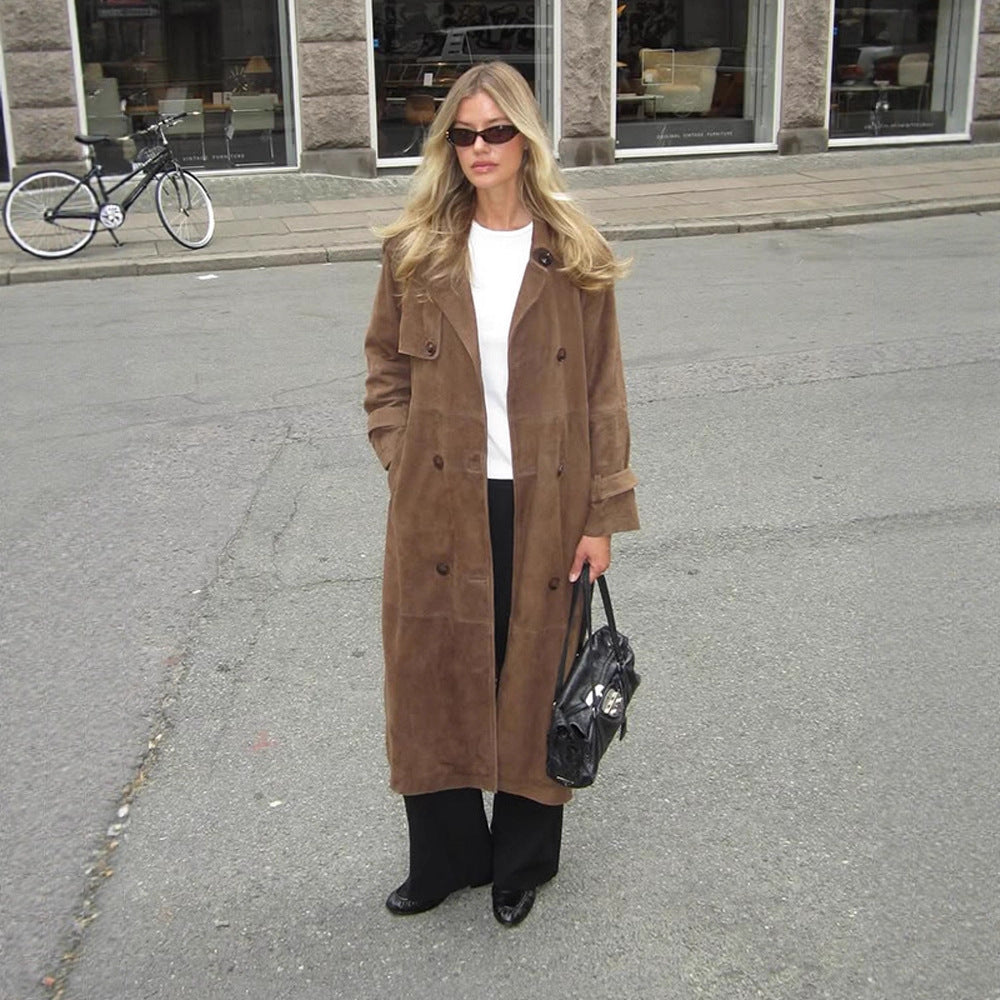 Damen eleganter und stilvoller Longcoat R&B