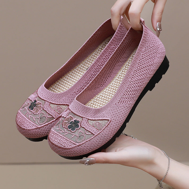 Damen Bequeme Ballerinas mit floralen Stickereien R&B