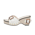 Damen Wedge-Pantoletten mit modischer Schnallenapplikation und rutschfester Sohle R&B