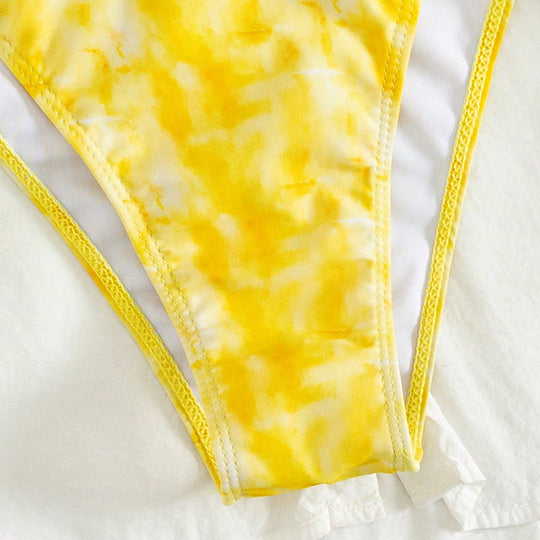 Damen Triangel-Bikini mit Raffungen und modischem Detail R&B