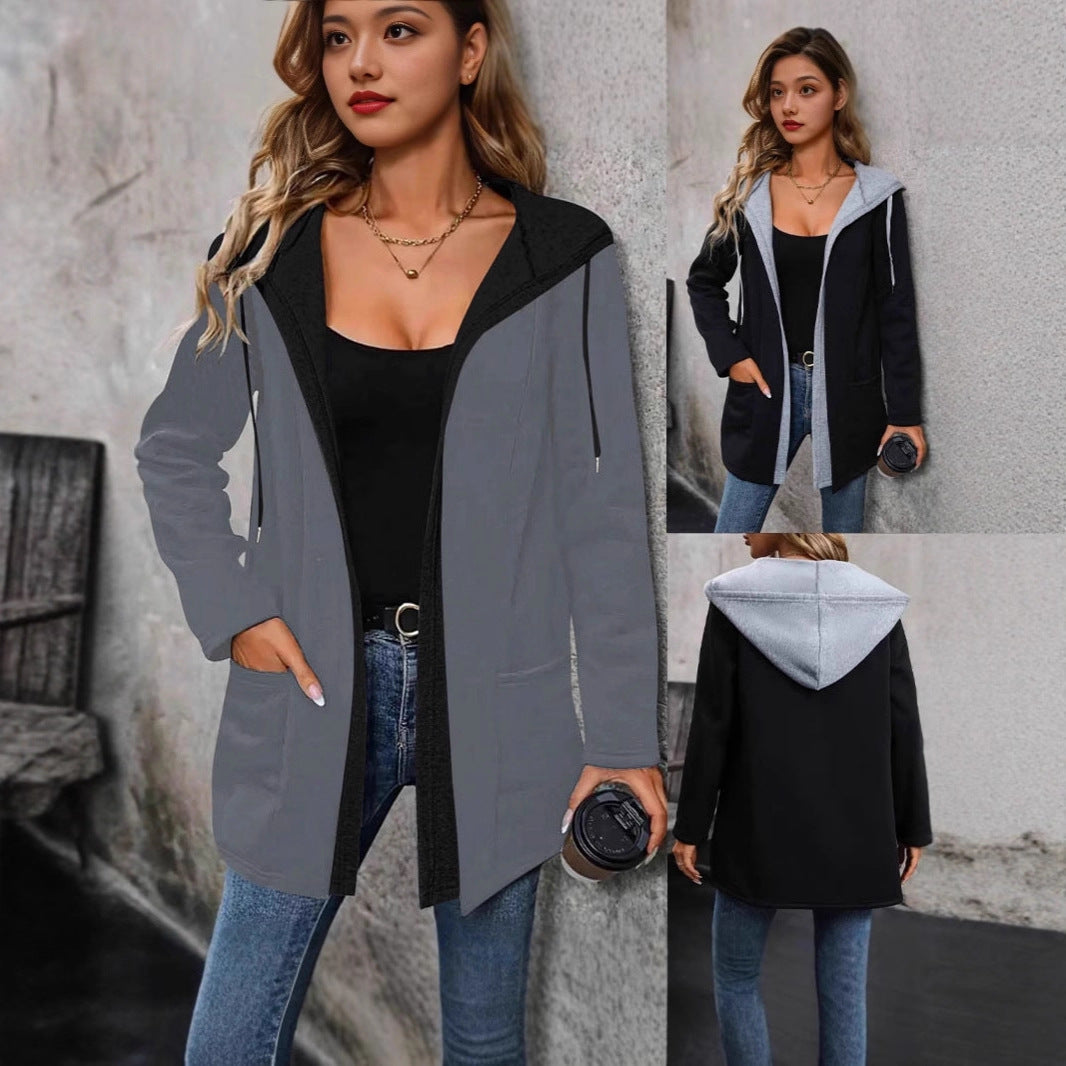 Damen Lässige Kapuzenjacke mit praktischen Taschen und modernem Schnitt R&B