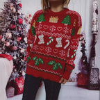 Damen Weihnachts-Pullover mit festlichem Weihnachtsdesign R&B