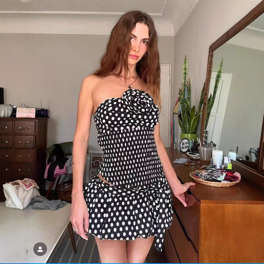 Damen Rock mit elastischer Taille und eleganten Bindebändern R&B
