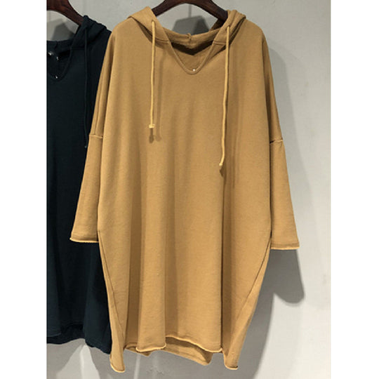 Damen Hoodie-Kleid mit großzügigem Schnitt und Kapuze R&B