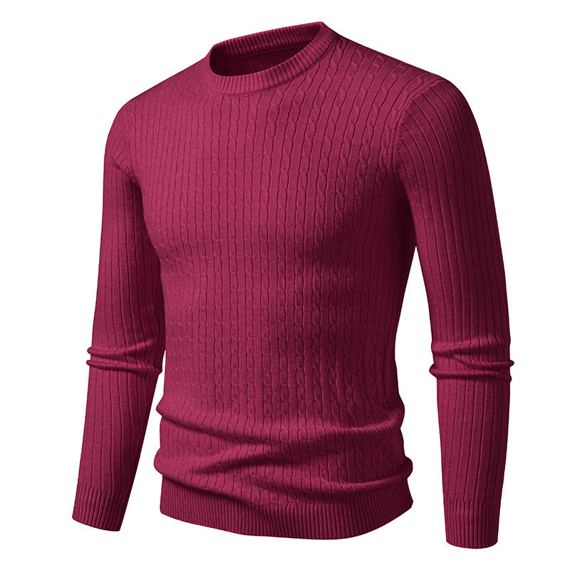 Herren Grobstrickpullover mit elegantem Zopfmuster R&B