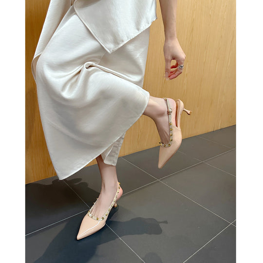 Damen Slingback-Pumps mit modischem Nieten-Design R&B