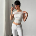 Damen Funktionsshirt mit Glitzerakzenten und verstellbaren Trägern R&B