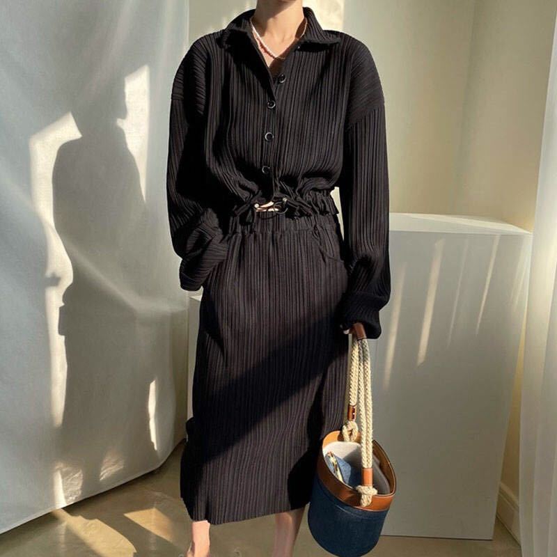 Damen elegantes und modernes Hemdblusenkleid R&B