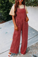 Damen Lässiger Overall mit praktischen Taschen und weitem Bein R&B