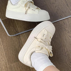 Damen Modische Sneakers mit stylischen Schleifen und gedämpfter Sohle