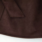 Damen elegante Oversized-Bomberjacke mit Taillengürtel R&B
