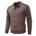 Herren Strickjacke mit modernen Rautenmustern und praktischen Taschen R&B