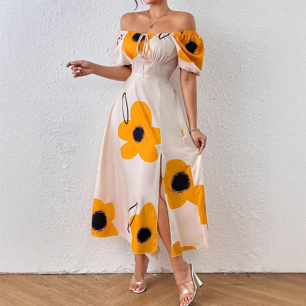 Damen Blütenverziertes Sommerkleid R&B