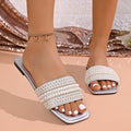 Damen Elegante Perlen-Sandalen R&B