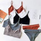 Damen Bikini-Set mit elegantem V-Ausschnitt und verstellbaren Trägern R&B