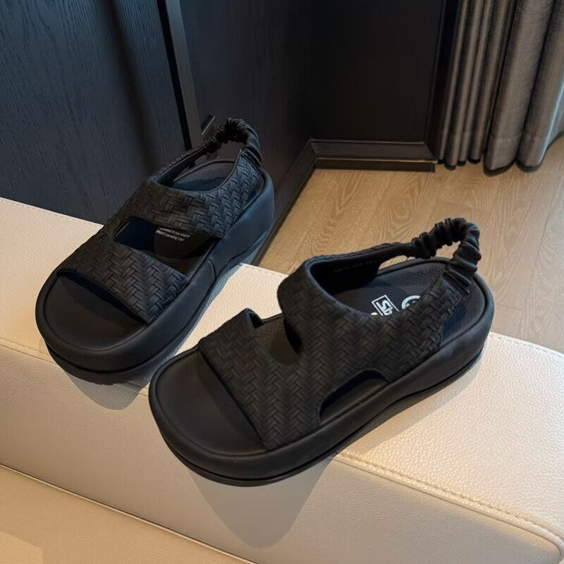 Damen Sandalen mit atmungsaktivem Obermaterial und flexiblem Riemchendesign R&B