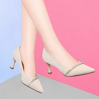 Damen elegante Pumps mit zierlichem Schmuckdetail R&B