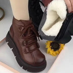 Damen Modische Winterstiefel mit flauschigem Innenfutter und rutschfester Sohle R&B