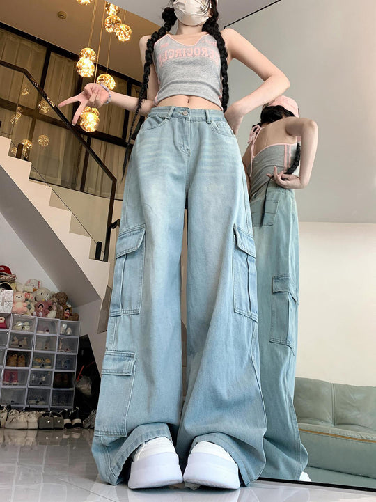 Damen Cargohose mit weitem Bein und praktischen Taschen R&B