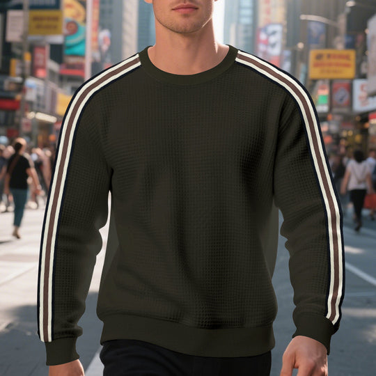 Herren Komfortables Sweatshirt mit strukturiertem Design und modischen Streifendetails R&B