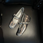 Damen elegante Ballerinas mit funkelnden Akzenten und komfortablem Blockabsatz R&B