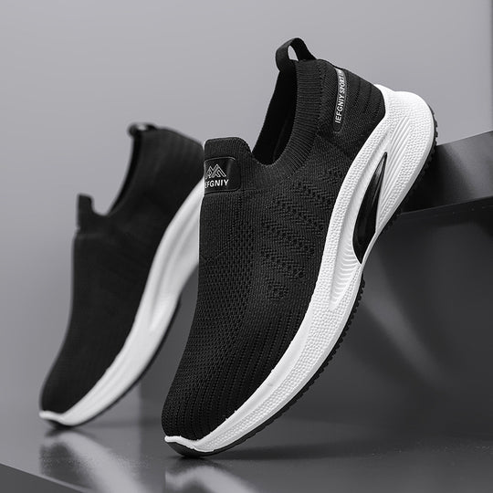 Damen Bequeme Slip-On Sneakers mit atmungsaktivem Strickobermaterial R&B