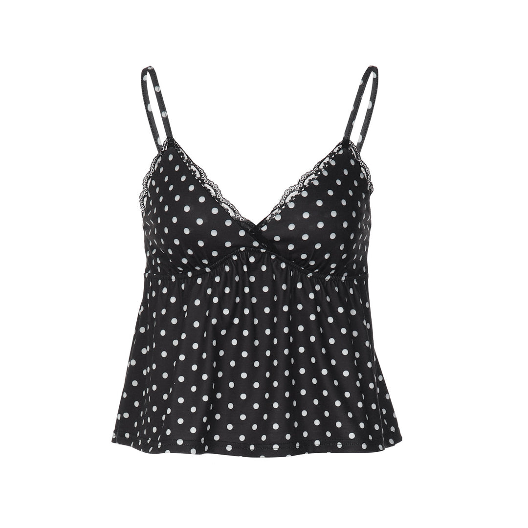 Damen Verspieltes Spaghetti-Top mit Punkten R&B