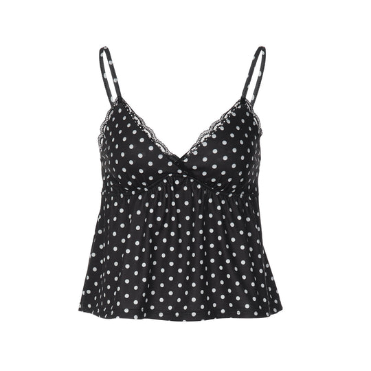 Damen Verspieltes Spaghetti-Top mit Punkten R&B