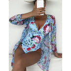 Damen Strandoveralls mit floralem Design und leichtem Material R&B