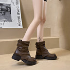 Damen modische Stiefeletten mit asymmetrischem Design und robustem Profil R&B