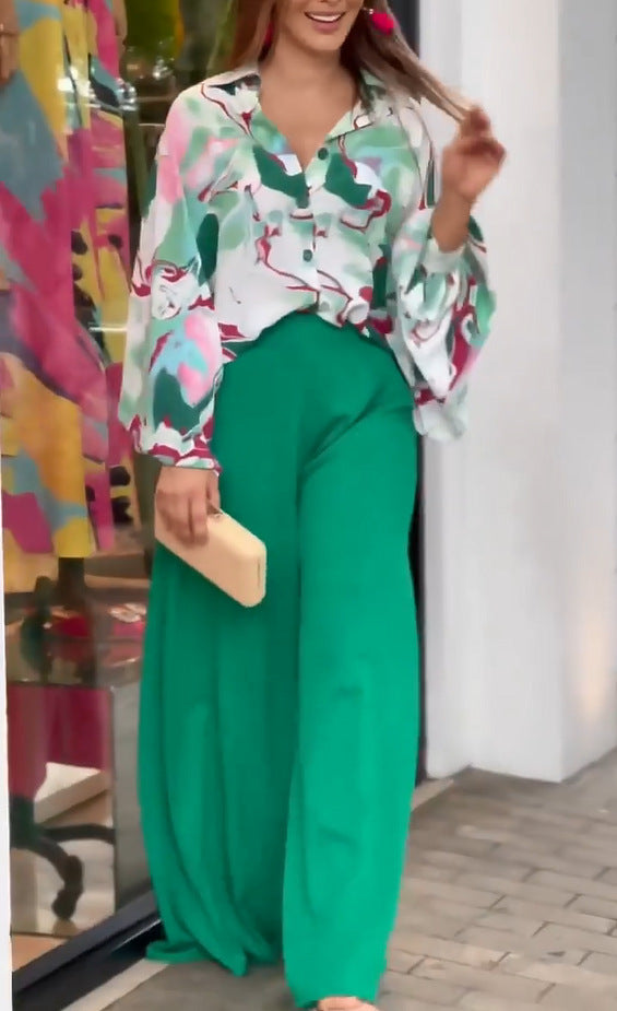 Damen Weit geschnittene Culotte-Hose mit hohem Bund und fließendem Stoff R&B