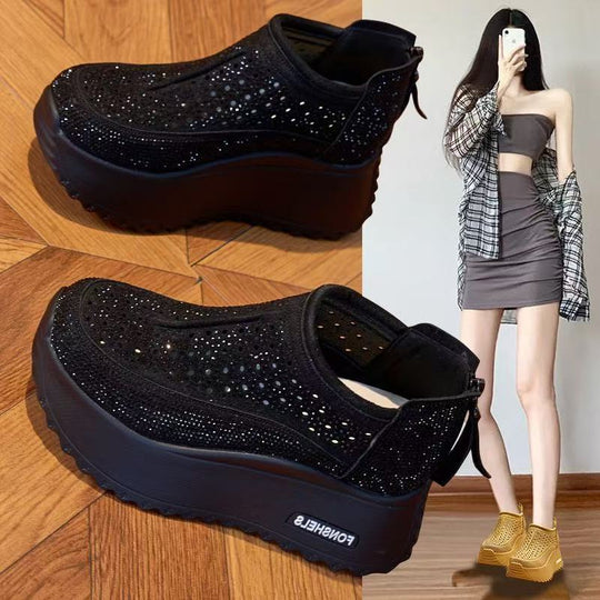 Damen Komfortable Plateau-Sneaker mit atmungsaktivem Obermaterial und modischem Design R&B