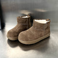 Damen kuschelige Winterstiefel aus weichem Wildleder mit warmem Innenfutter R&B