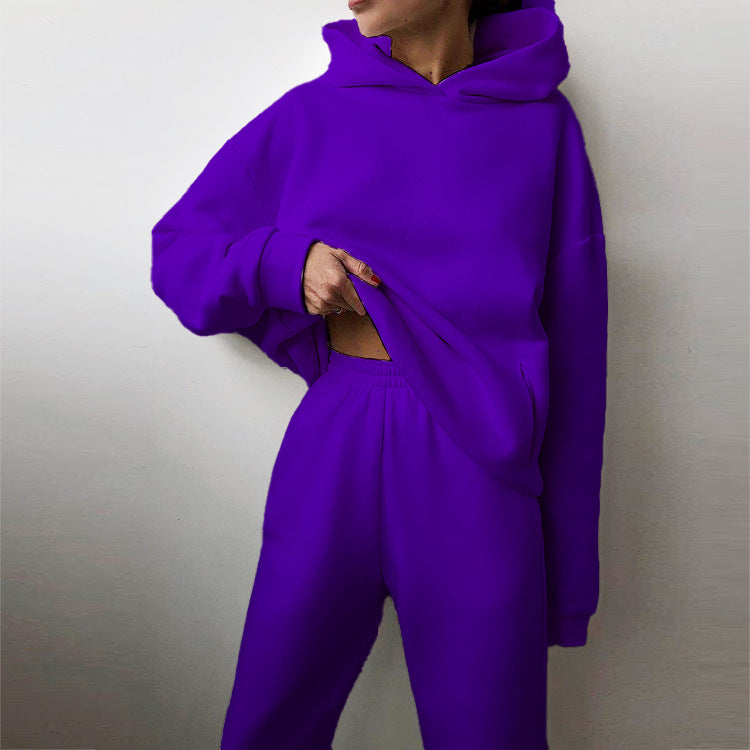 Damen modisches Oversize-Hoodie-Set mit lässigem Schnitt und elastischem Bund R&B
