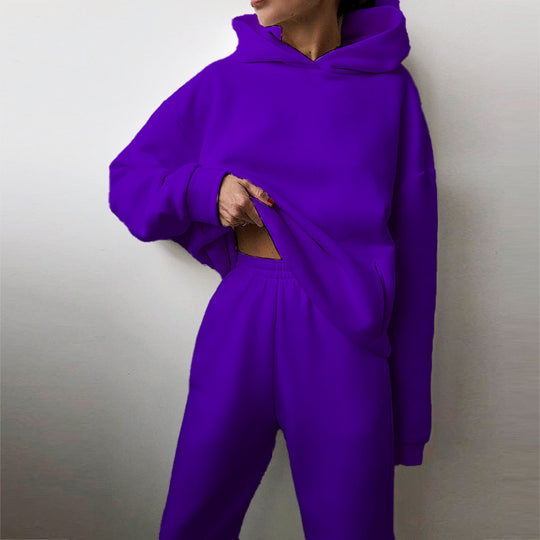 Damen modisches Oversize-Hoodie-Set mit lässigem Schnitt und elastischem Bund R&B