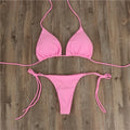 Damen Bikini-Set mit verstellbaren Trägern und minimalistischem Design R&B