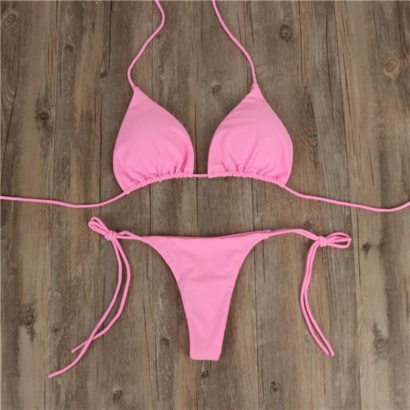 Damen Bikini-Set mit verstellbaren Trägern und minimalistischem Design R&B
