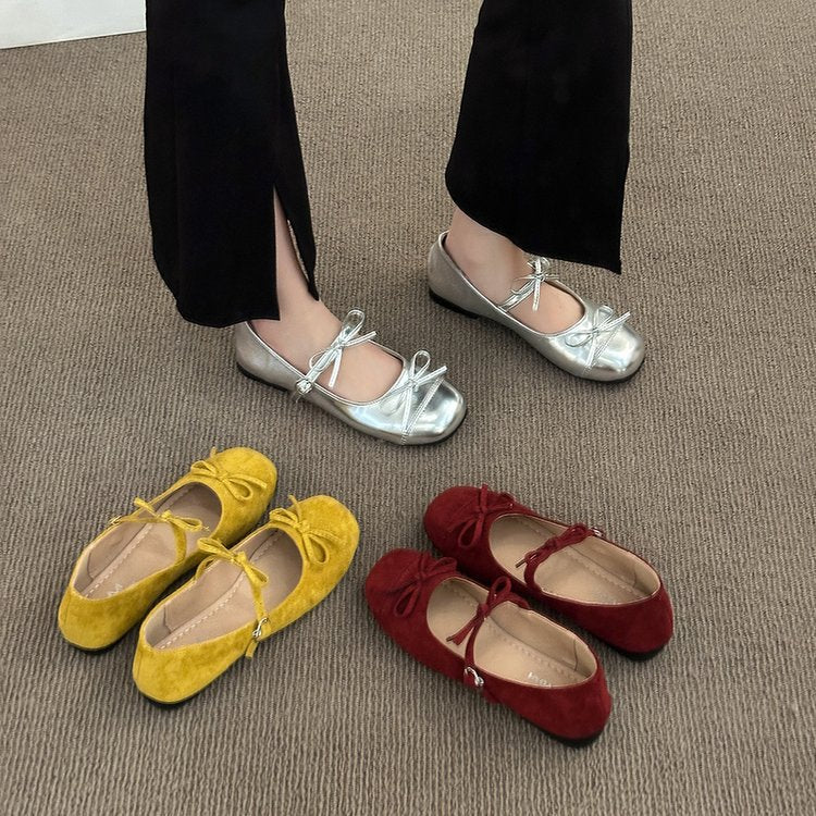 Damen Ballerina-Schuhe mit verspieltem Riemchen und elastischer Passform R&B