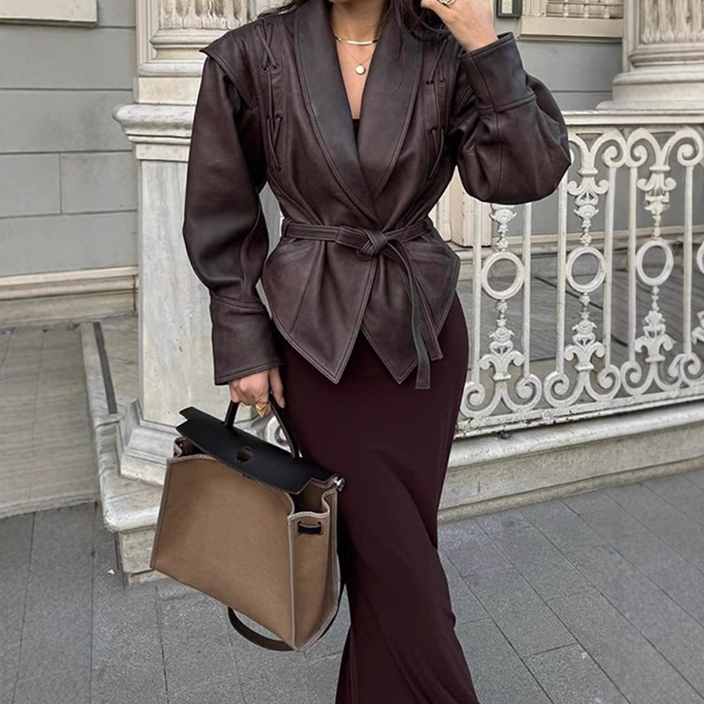Damen blazer mit dekorativen Schnürungen R&B