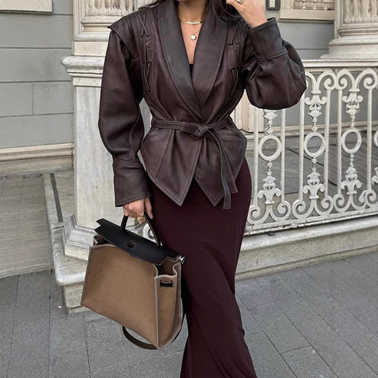 Damen blazer mit dekorativen Schnürungen R&B