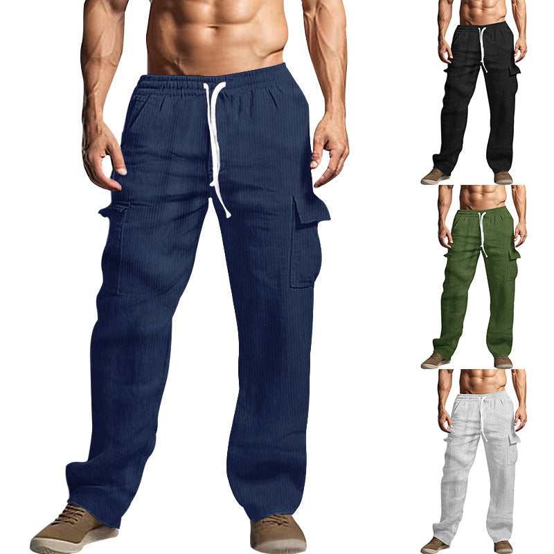 Herren Cargo-Hose im lässigen Schnitt mit elastischem Bund und praktischen Taschen R&B