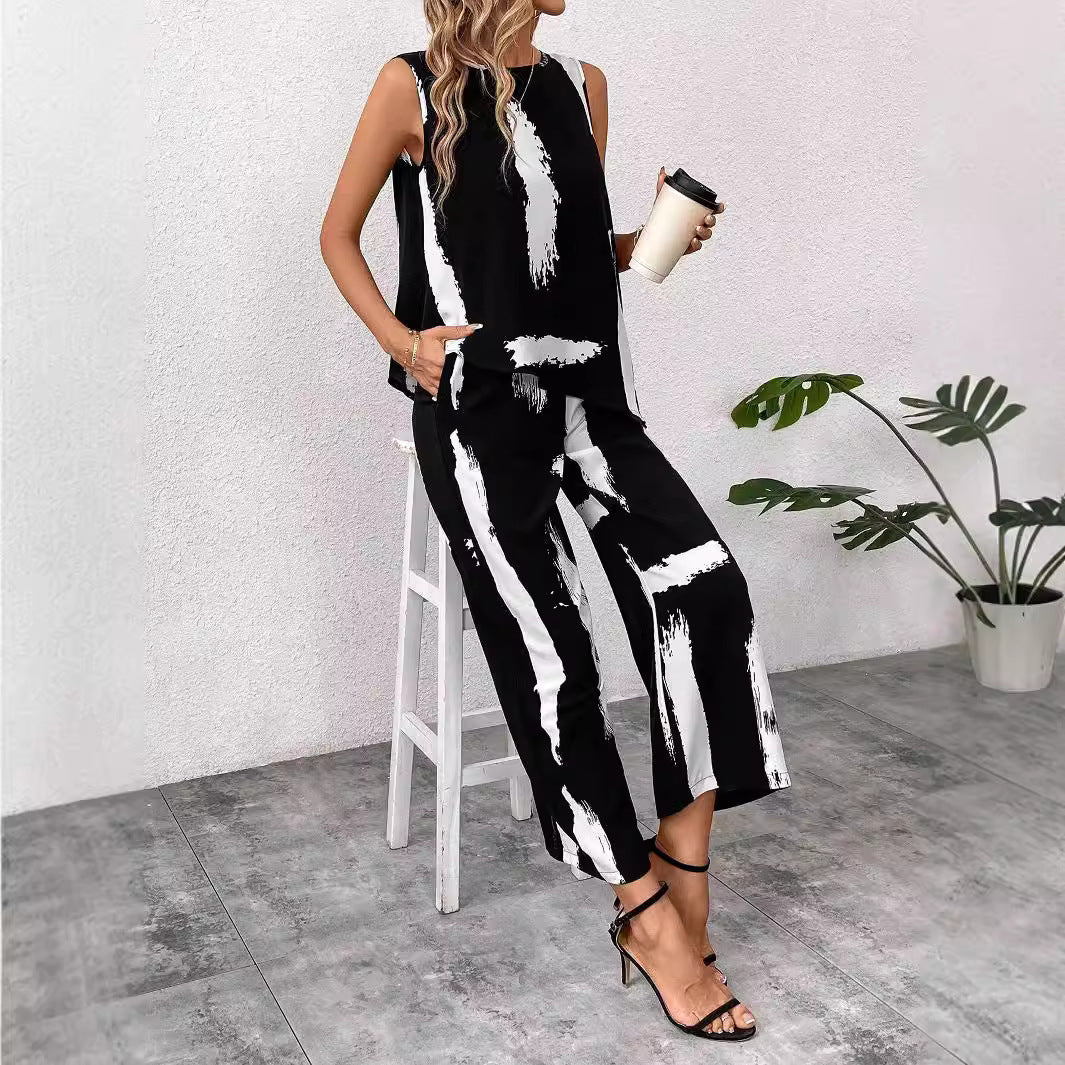 Damen Blusenset mit lässigem Schnitt und trendigem Muster R&B